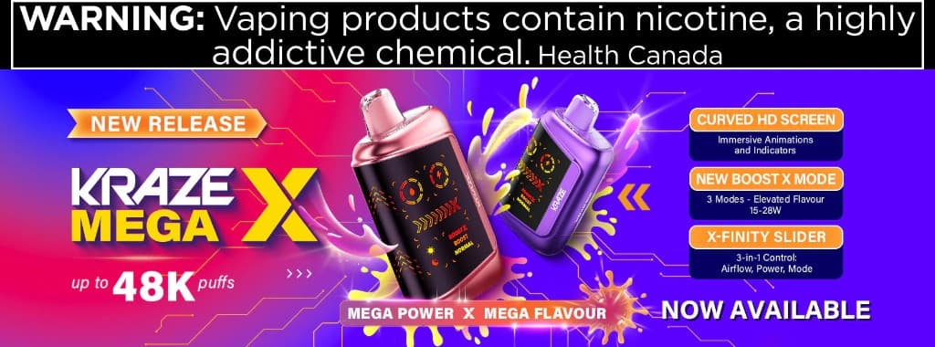 Kraze Mega X — new release, up to 48K puffs